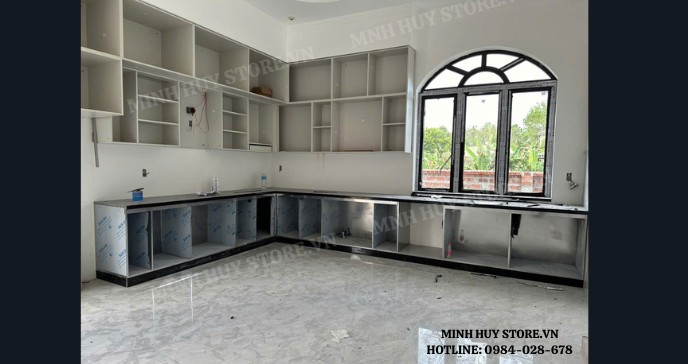 tủ bếp inox 304 thực tế