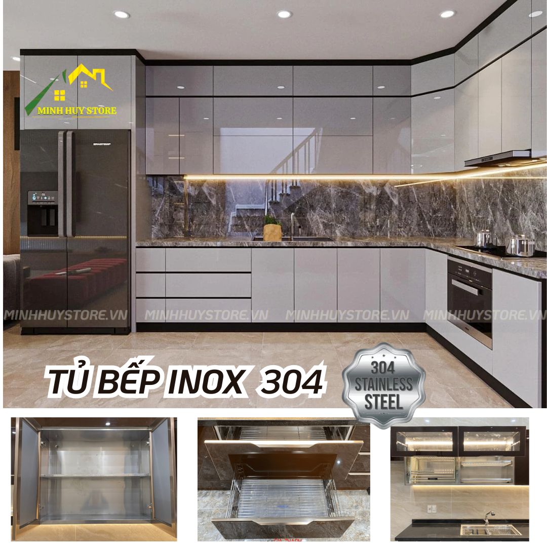 tủ bếp inox minh huy decor