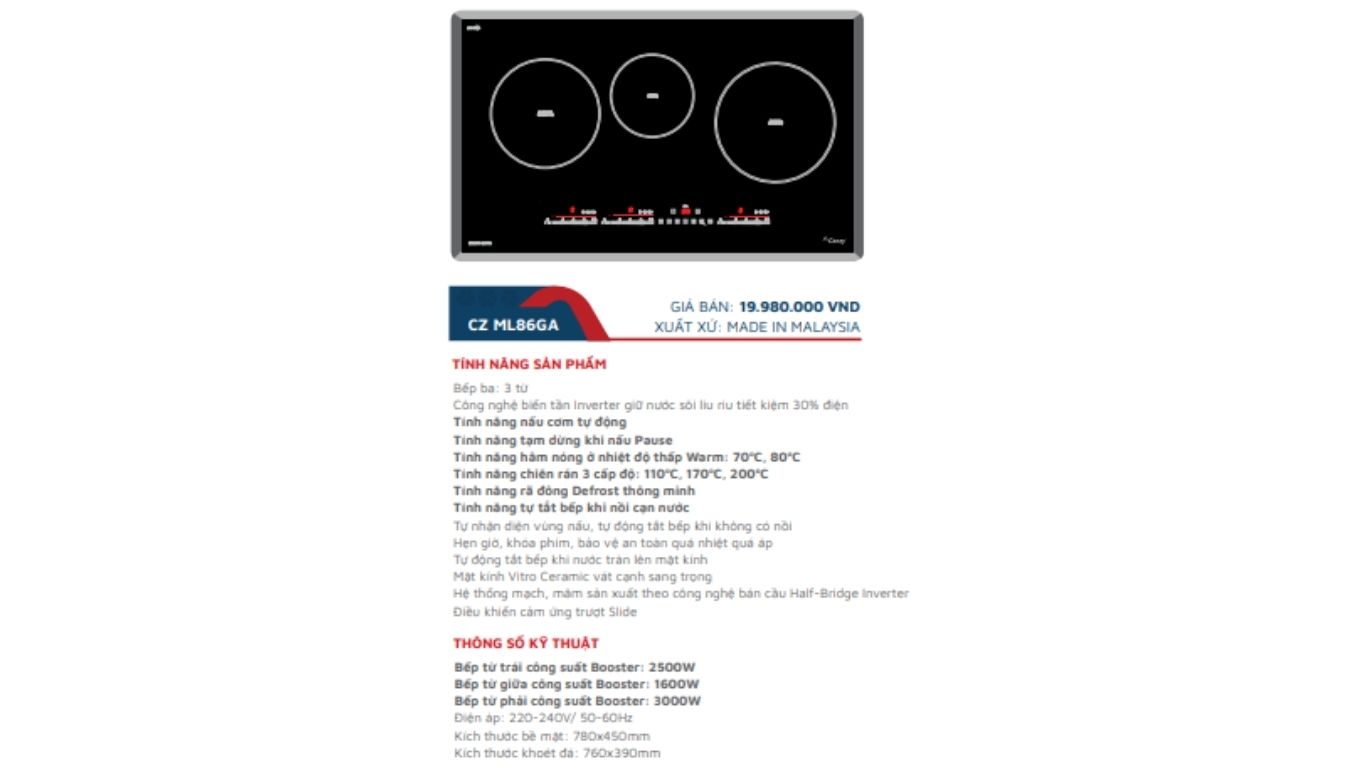 Bếp từ CANZY CZ ML86GA