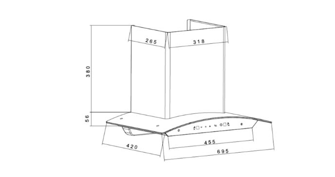 Máy hút mùi Canzy CZ N70SG | Thiết kế kính cong sang trọng – Minh Huy Decor