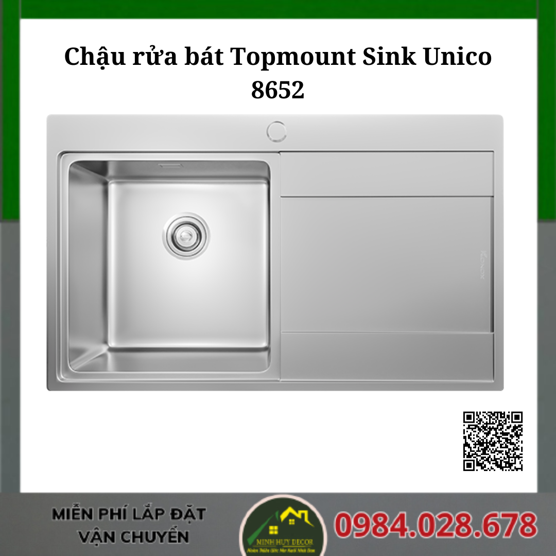 Chậu rửa bát Topmount Sink Unico 8652