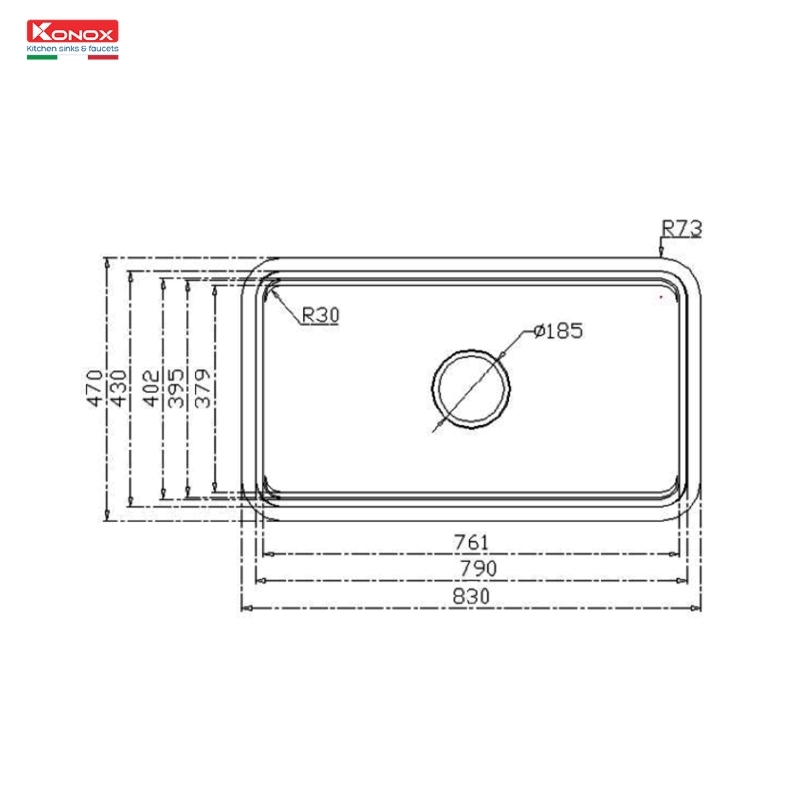 Chậu rửa bát chống xước KN8347SU Decor