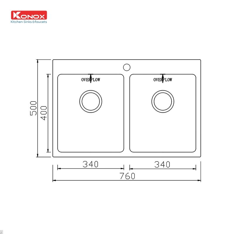 Chậu rửa bát Topmount Sink Unico 7650