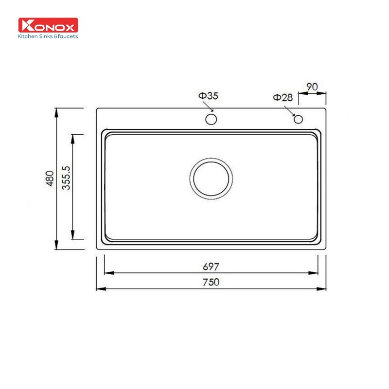 Chậu rửa bát Overmount Sink KN7548SO