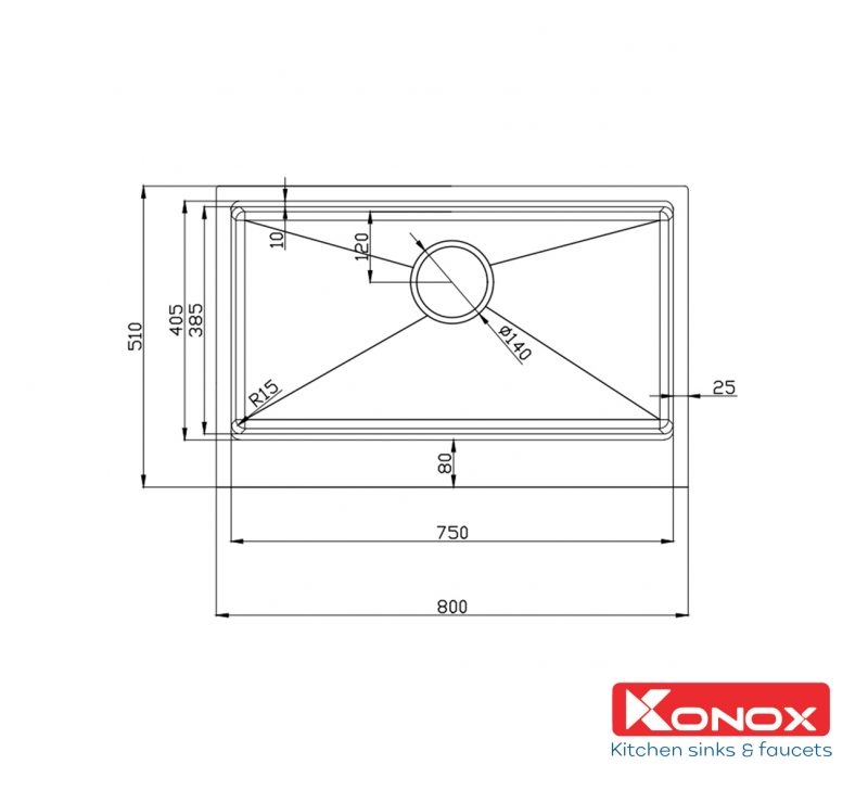 Chậu rửa bát KN8051AS Retta