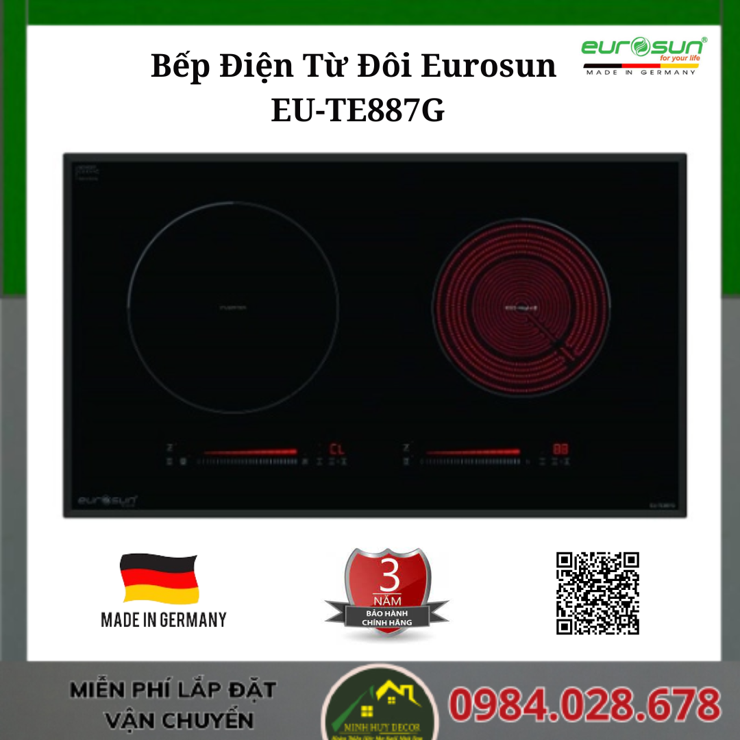 Bếp Điện Từ Đôi Eurosun EU-TE887G-Made in Germany