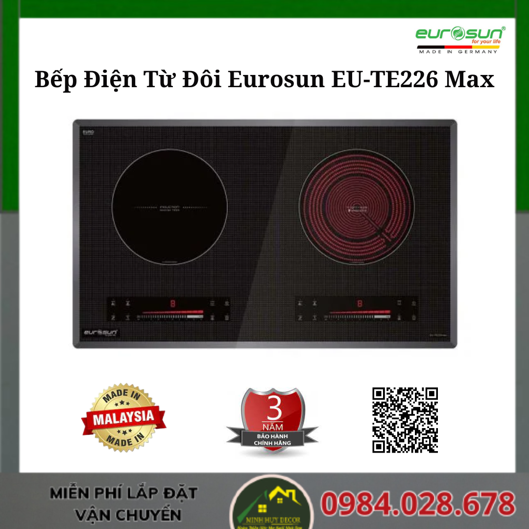 Bếp Điện Từ Đôi Eurosun EU-TE226 Pro