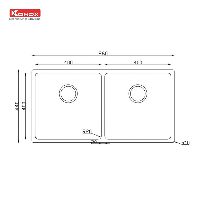 Chậu rửa bát Terkey Sink Vigo 8644