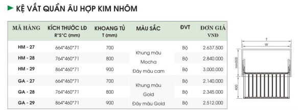 Kệ Vắt Quần Áo Tủ Dưới