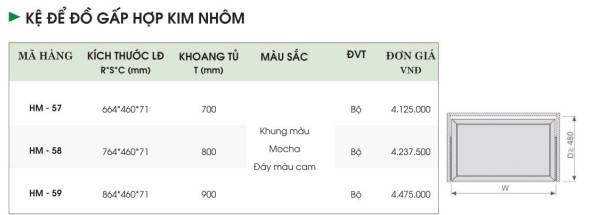 Kệ Đựng Đồ Gấp HM-57 HM-58 HM-59