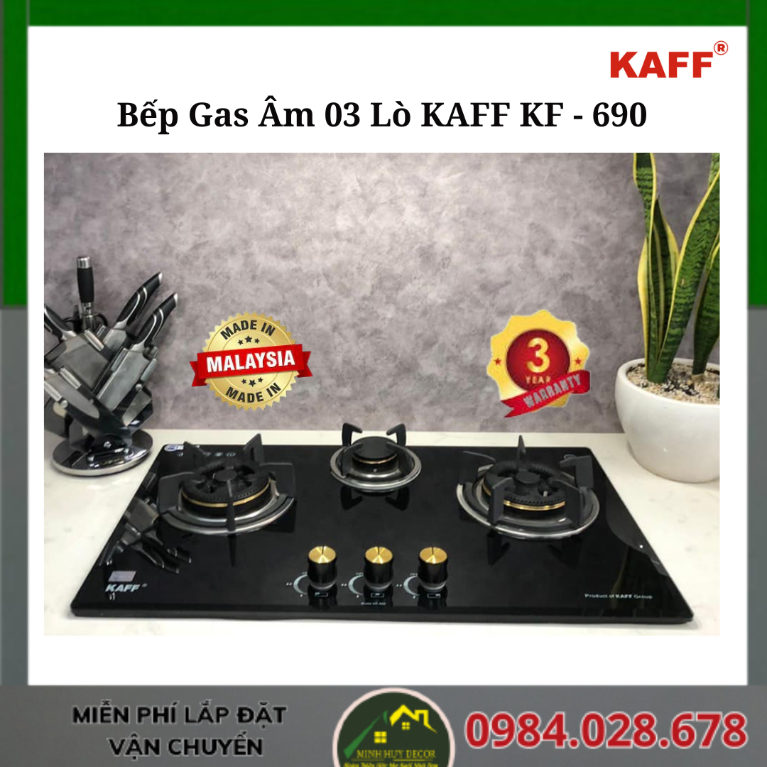 Bếp Gas Âm 03 Lò KAFF KF - 690