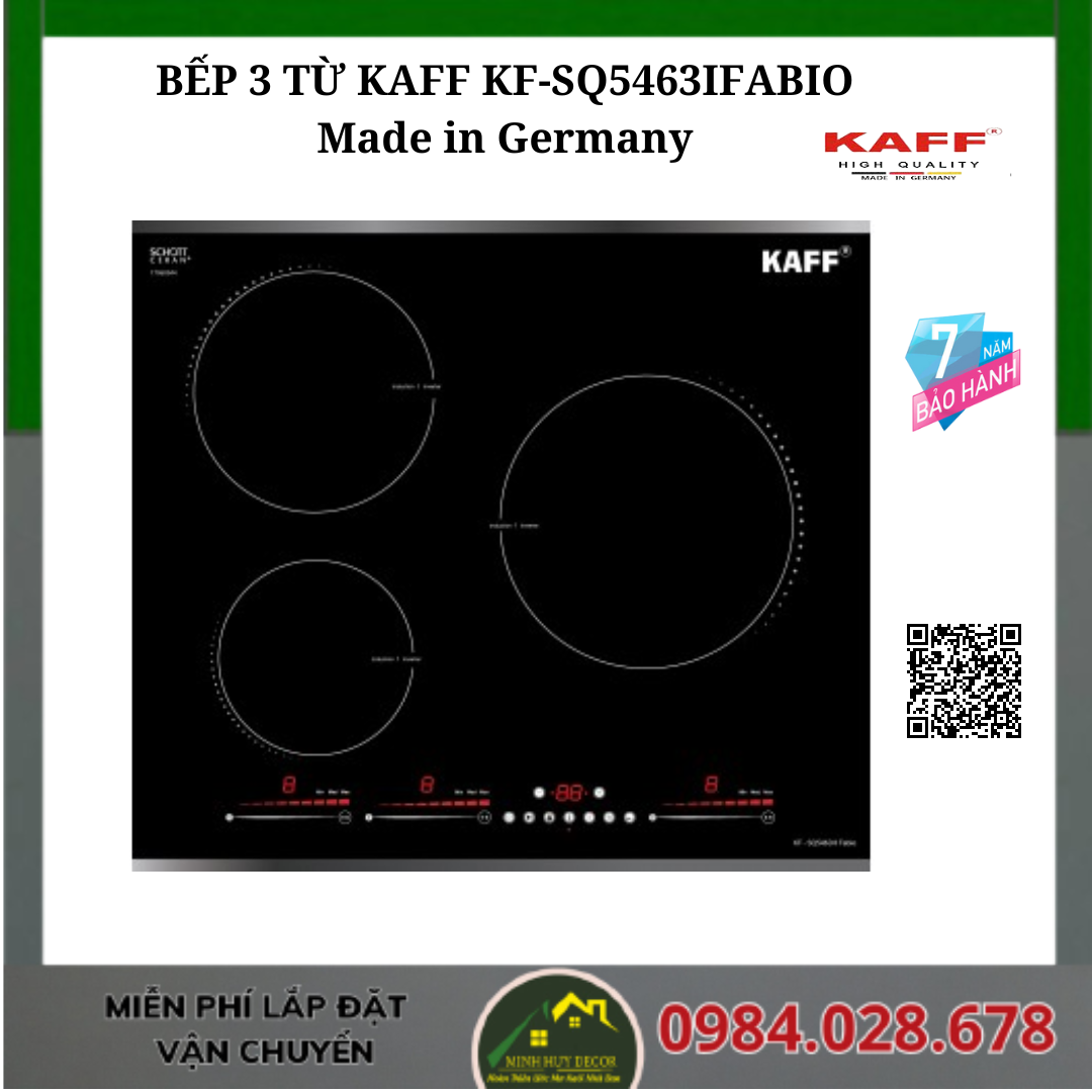 Bếp 3 Từ KAFF KF-SQ5463I FABIO/ Made in Germany