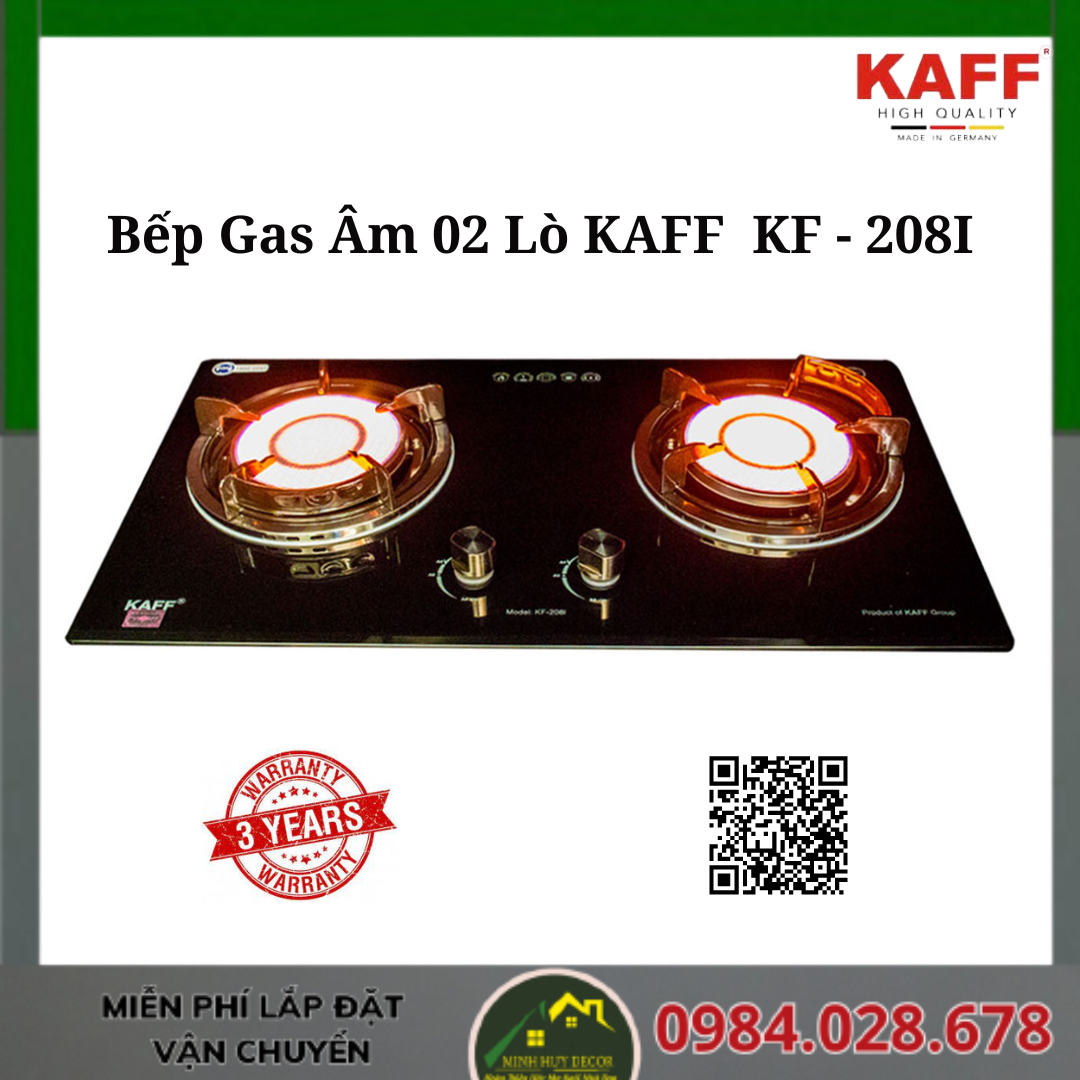 Bếp Gas Âm 02 Lò KAFF KF - 208I