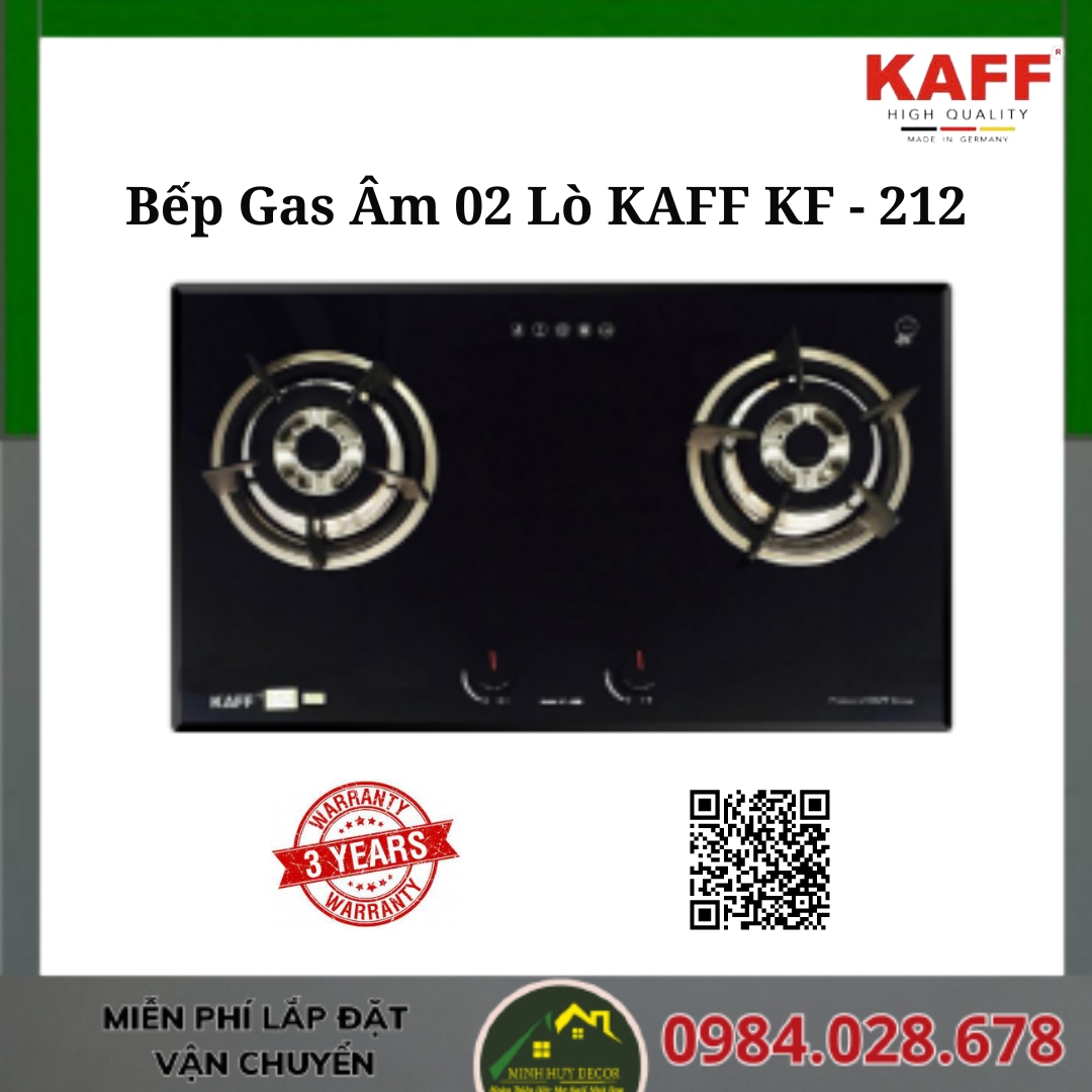 Bếp Gas Âm 02 Lò KAFF KF - 212