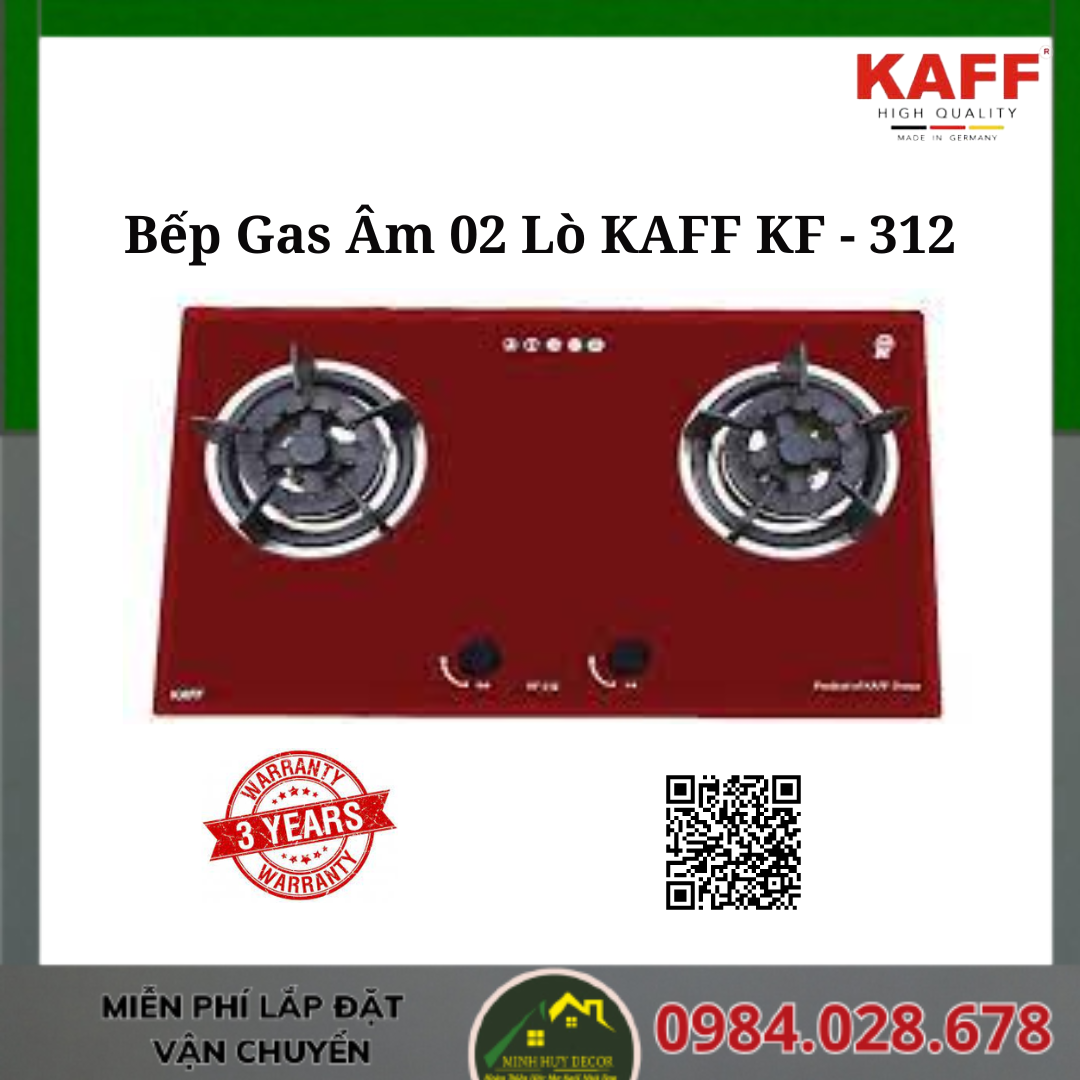 Bếp Gas Âm 02 Lò KAFF KF - 312