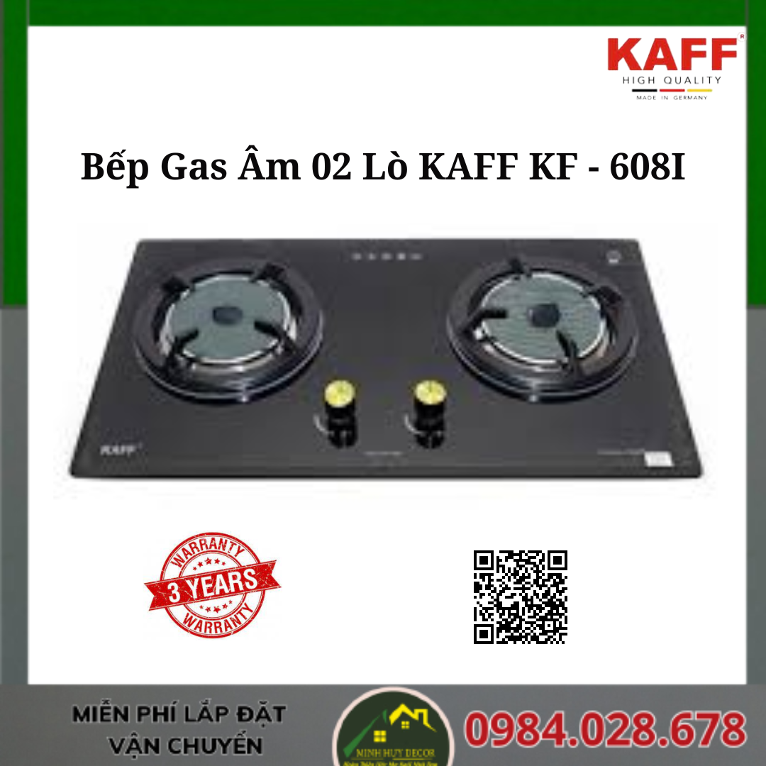 Bếp Gas Âm 02 Lò KAFF KF - 608I