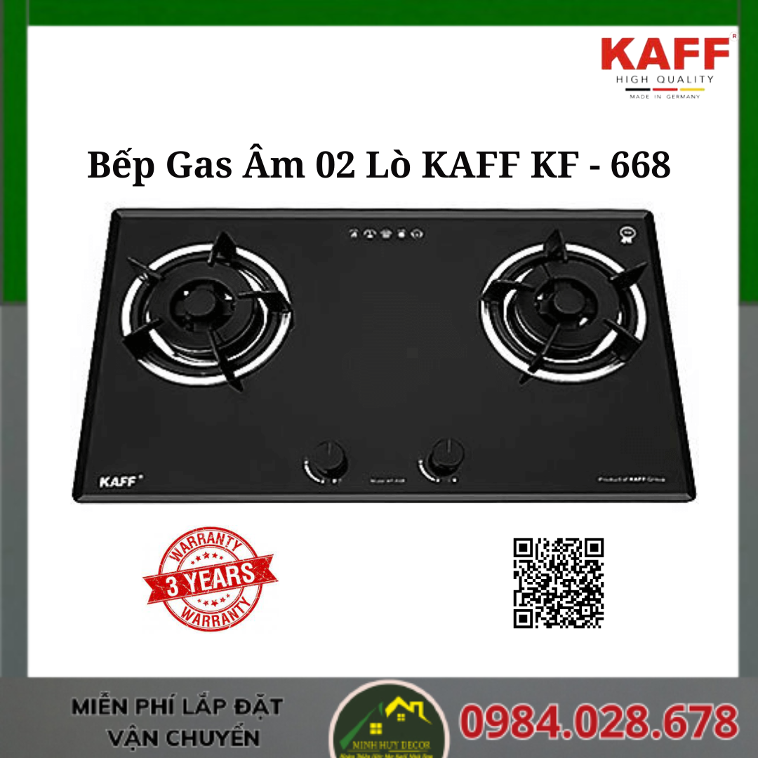 Bếp Gas Âm 02 Lò KAFF KF - 668