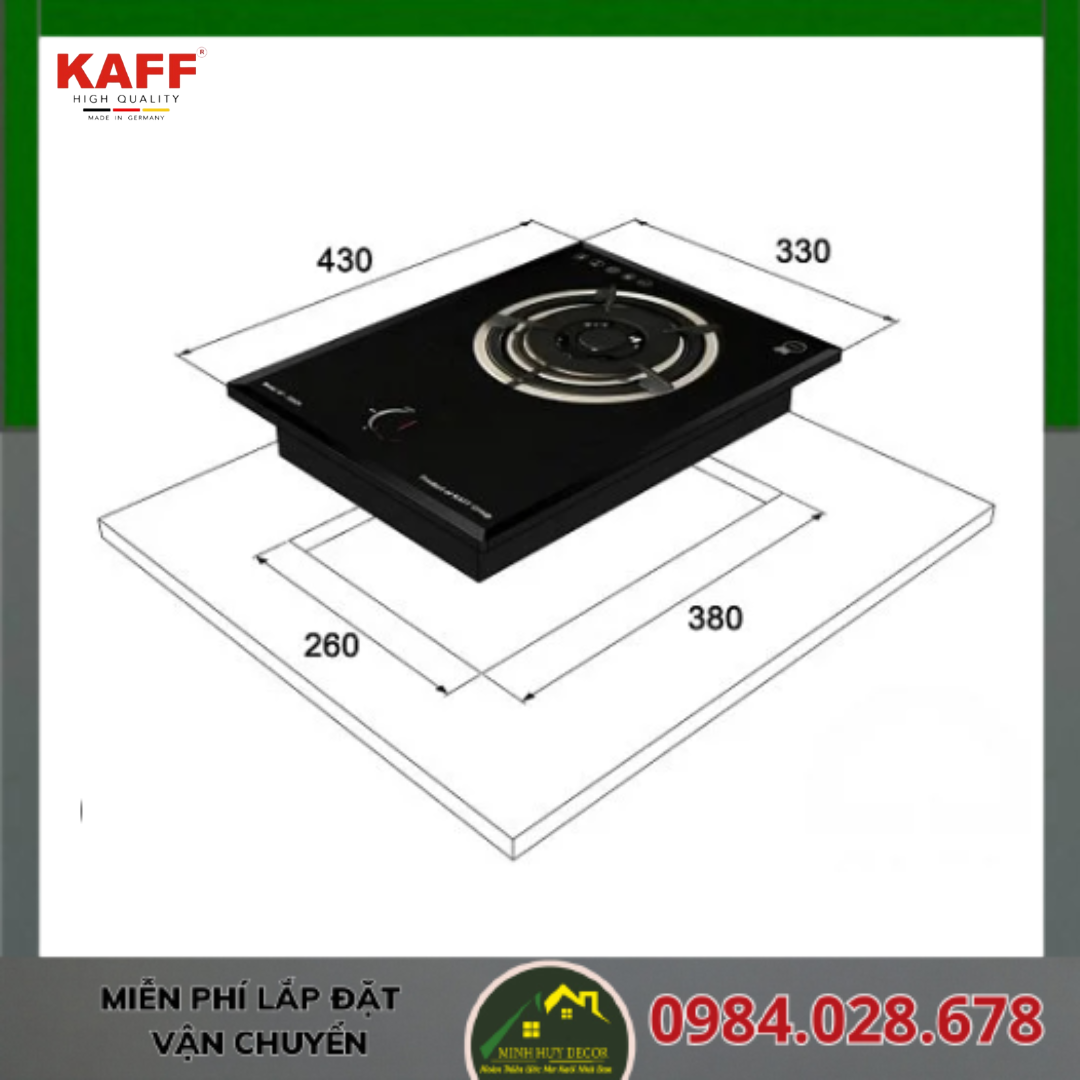 Bếp Gas Đơn Âm Kaff KF-330GH