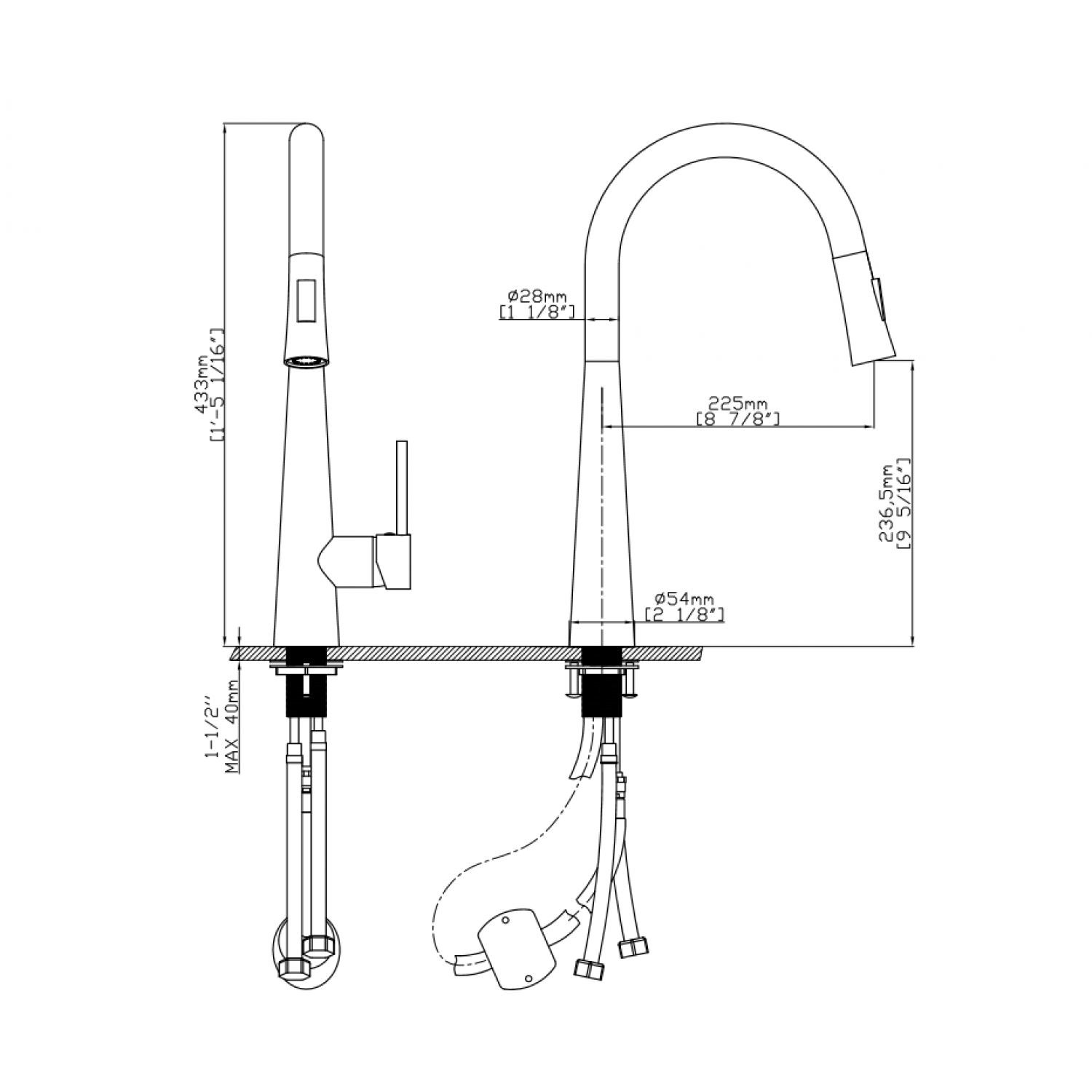 Vòi rửa chén Maadela MDF-149C