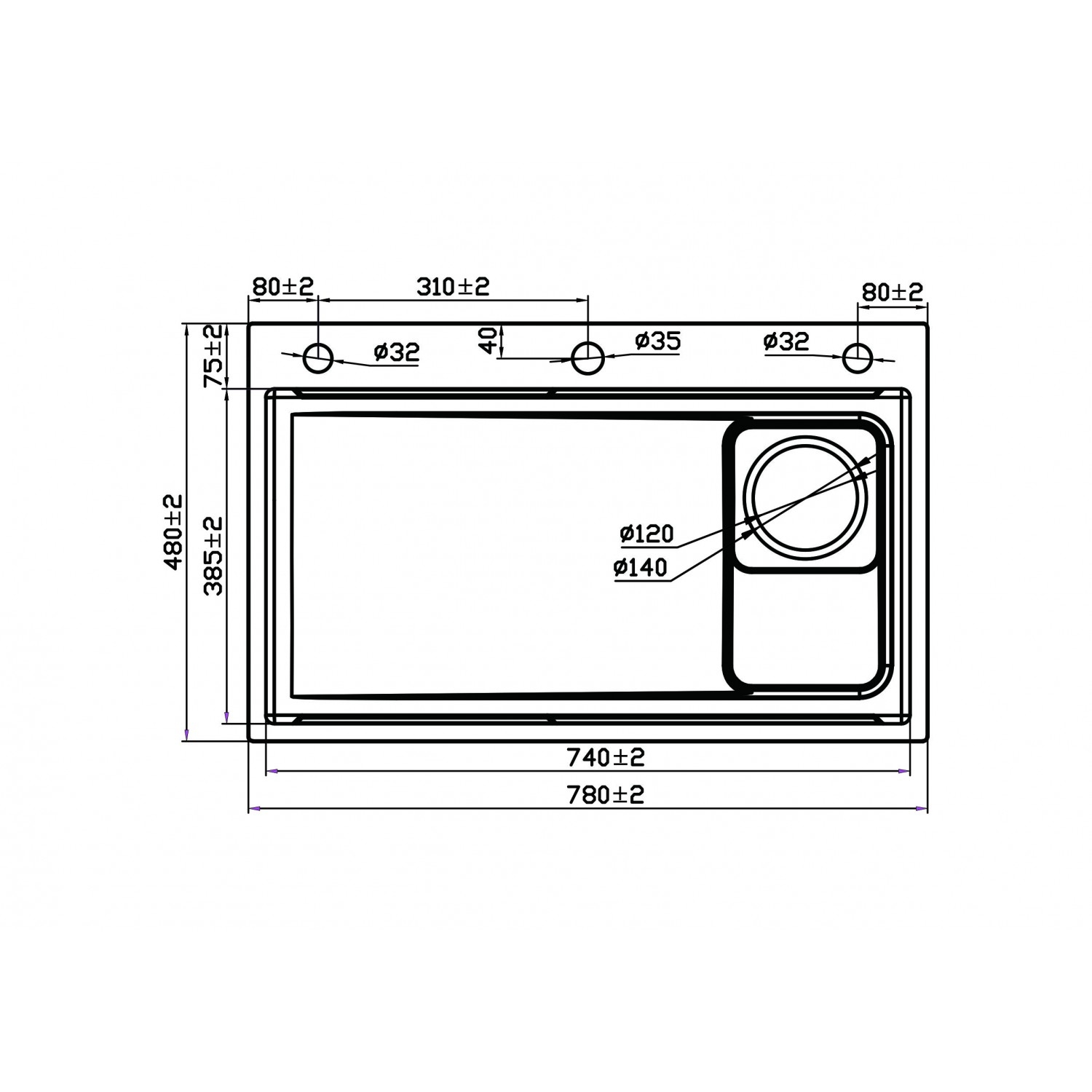 Chậu rửa chén Maadela MDS-7848DR1