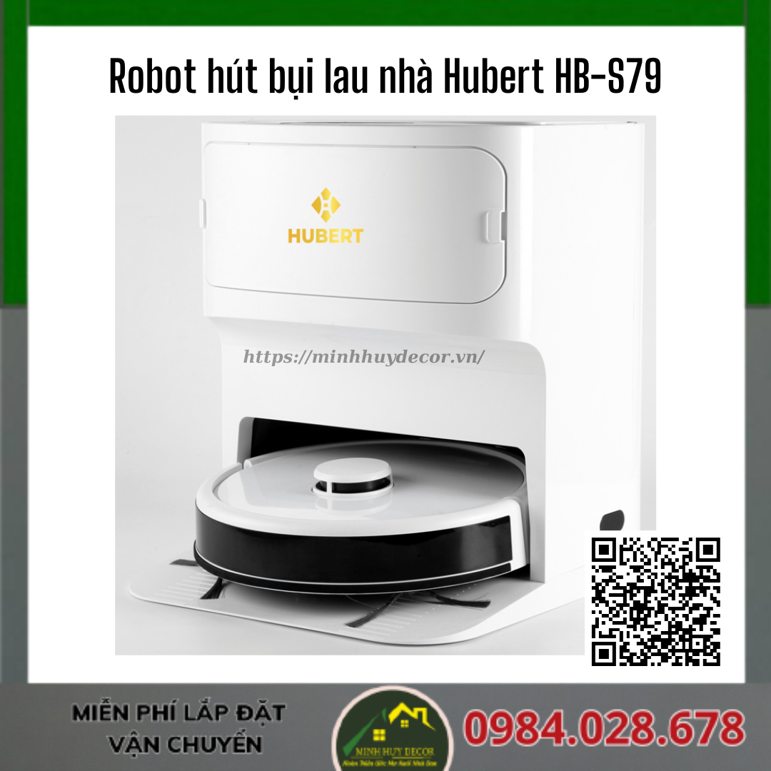 Robot hút bụi lau nhà giặt giẻ Hubert HB-S79