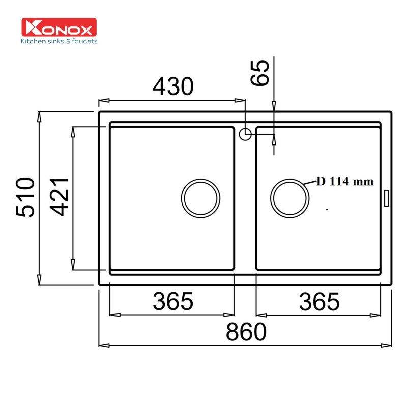 Chậu rửa bát Granite Sink Phoenix Smart 860