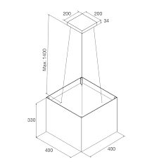 Máy hút khử mùi đảo CONCRETE K-400BR