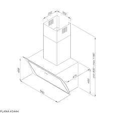 Máy hút khói khử mùi áp tường Plana K3444