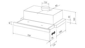 Máy hút mùi âm tủ H205.7-G